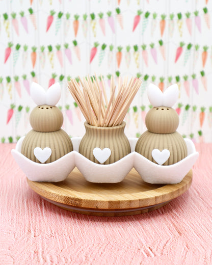 HASENSTREUER Salz & Pfeffer mit Zahnstocherhalter