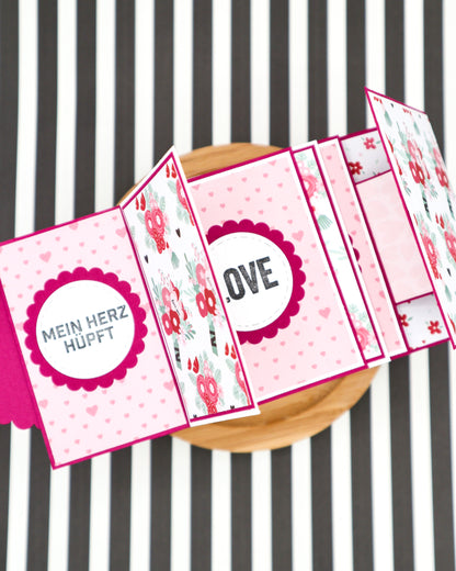 Hidden Waterfallcard - measurements & scoring lines in CM (PDF-Download) ENGLISH