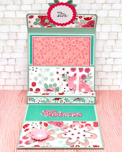 Candle Card - measurements & scoring lines in CM (PDF-Download) ENGLISH