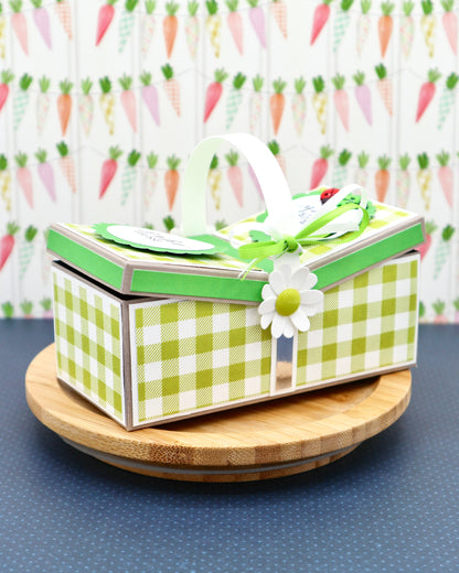 Geschenk Körbchen - Maße & Falzlinien in CM Angaben (PDF-Download) DEUTSCH