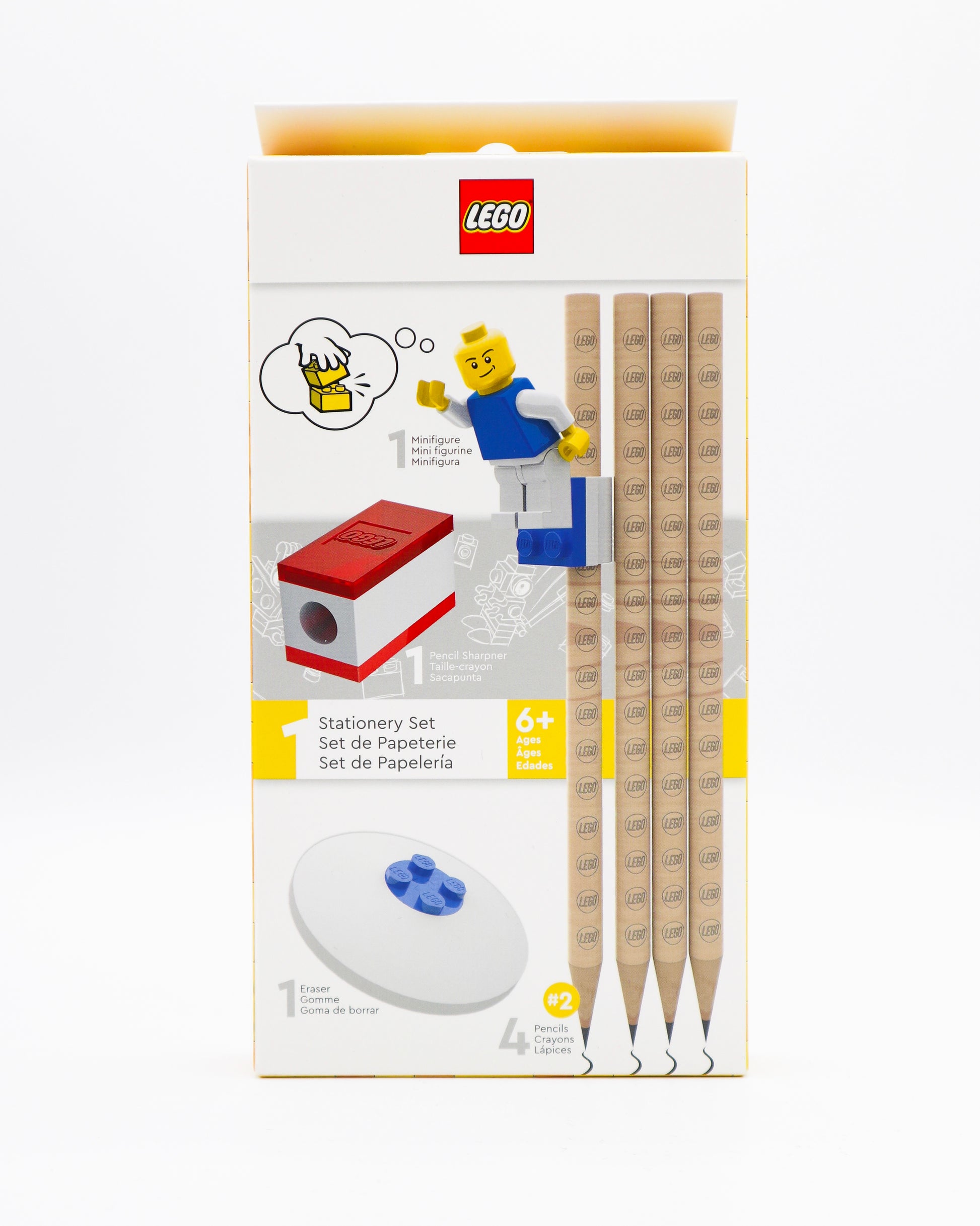 Lego Writing R LEGO Writing Set – 7 pieces with minifigure – stamp your card