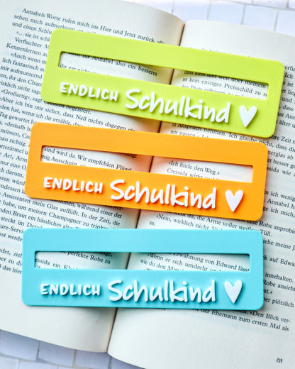 Reading aid “Finally a schoolchild” – 3D printed