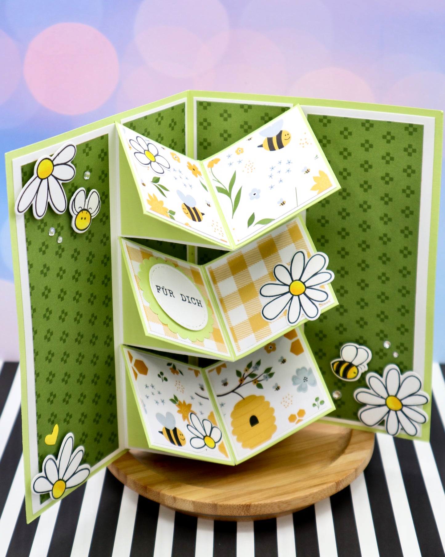 Book Pop Up Card - measurements & scoring lines in CM (PDF-Download) ENGLISH