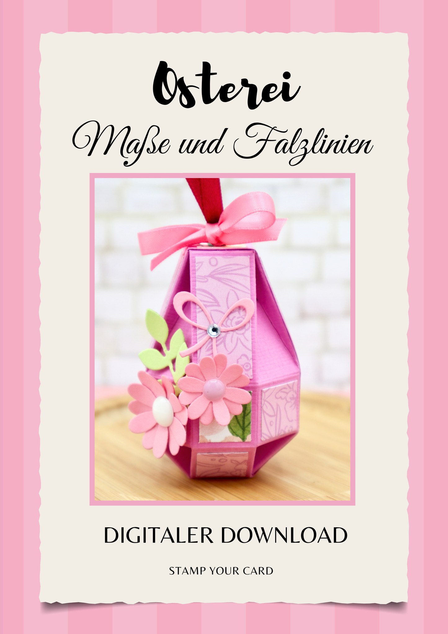 Osterei - Maße & Falzlinien in CM Angaben (PDF-Download) DEUTSCH