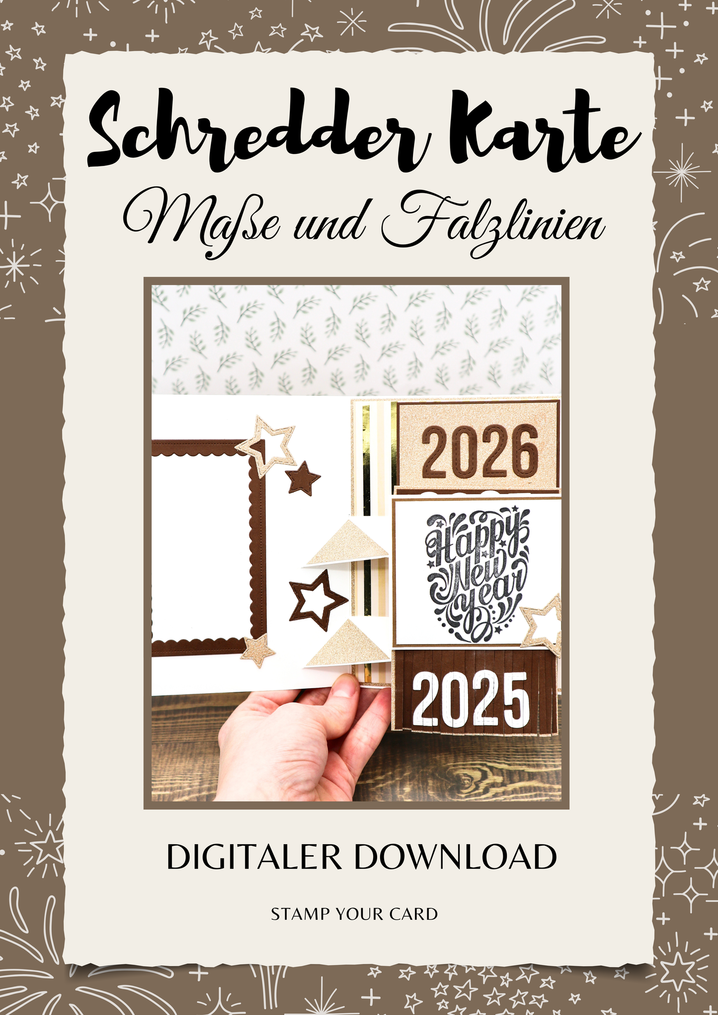 Schredder Karte - Maße & Falzlinien in CM Angaben (PDF-Download) DEUTSCH