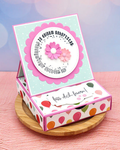 Schubladen Karte - Maße & Falzlinien in CM Angaben (PDF-Download) DEUTSCH