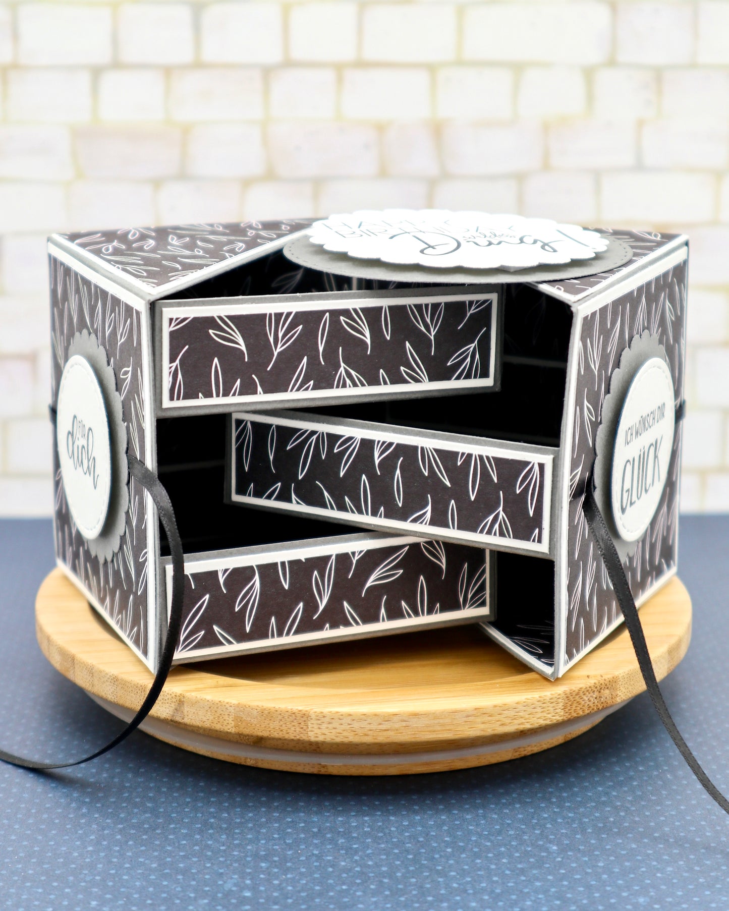 Secret Box - measurements & scoring lines in INCH (PDF-Download) ENGLISH