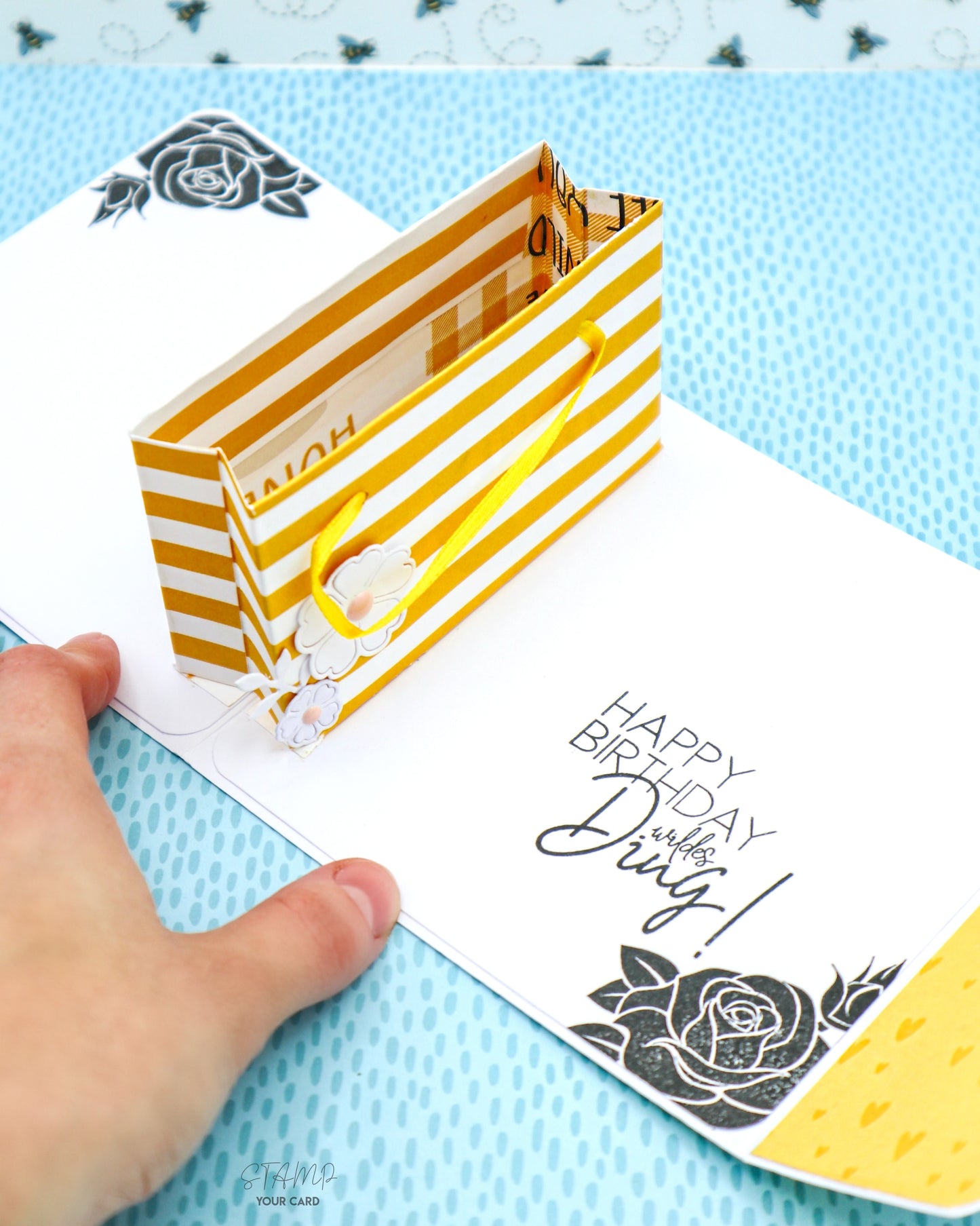 SHOPPING BAG Karte mit POP UP Effekt