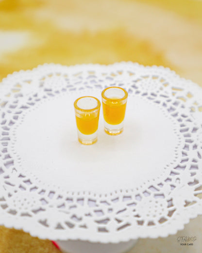 sunshine LEMONADE, Miniatur Orangenkanne mit zwei Orangengläser