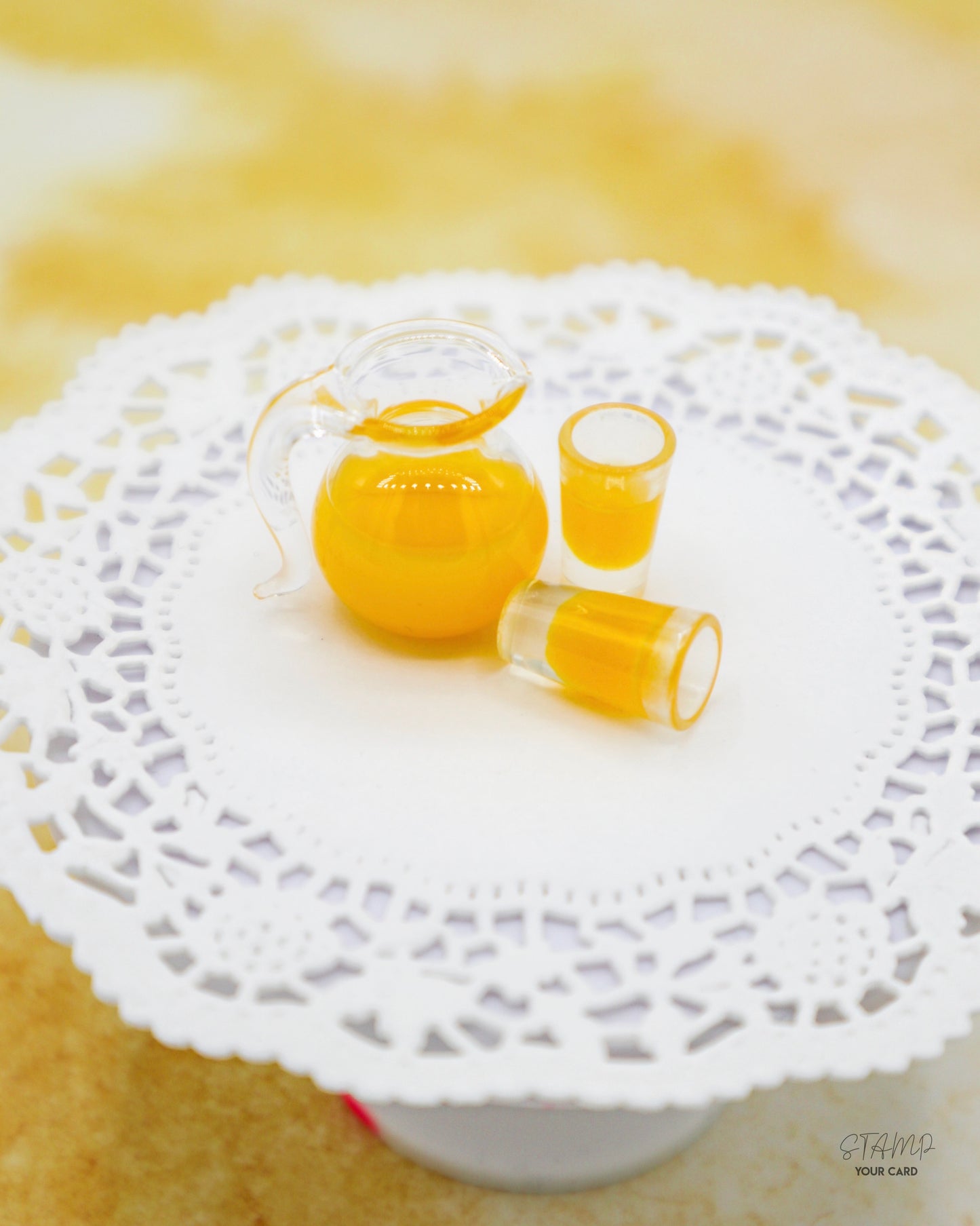 sunshine LEMONADE, Miniatur Orangenkanne mit zwei Orangengläser