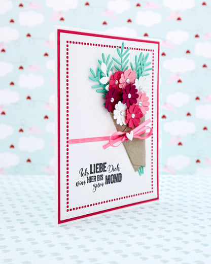 BLUMENSTRAUSS Valentinstagskarte