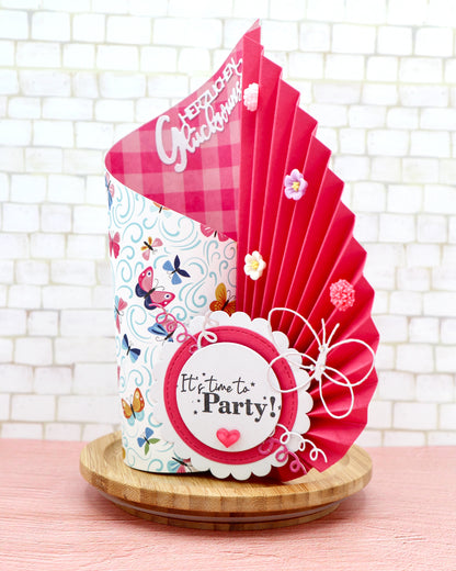 Vase Card - measurements & scoring lines in CM (PDF-Download) ENGLISH