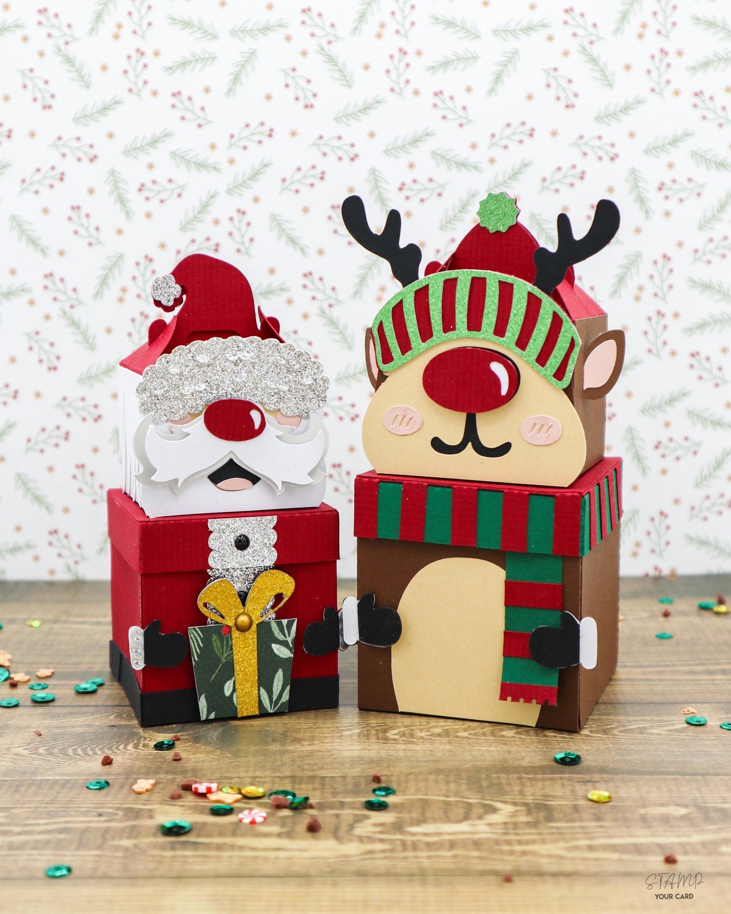 WEIHNACHTSMANN und RENTIER Box