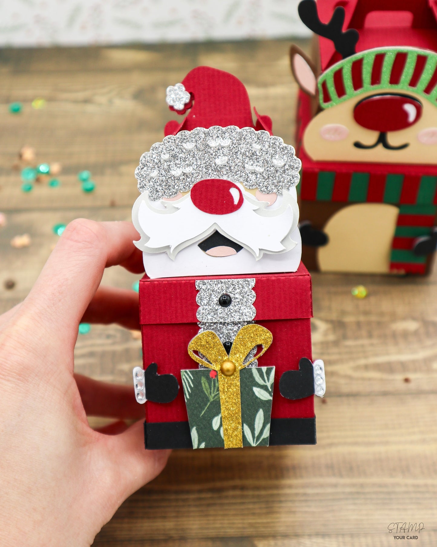 WEIHNACHTSMANN und RENTIER Box