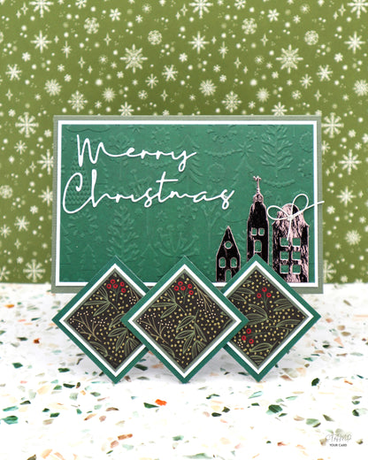 EDLE quadratische Weihnachtskarte
