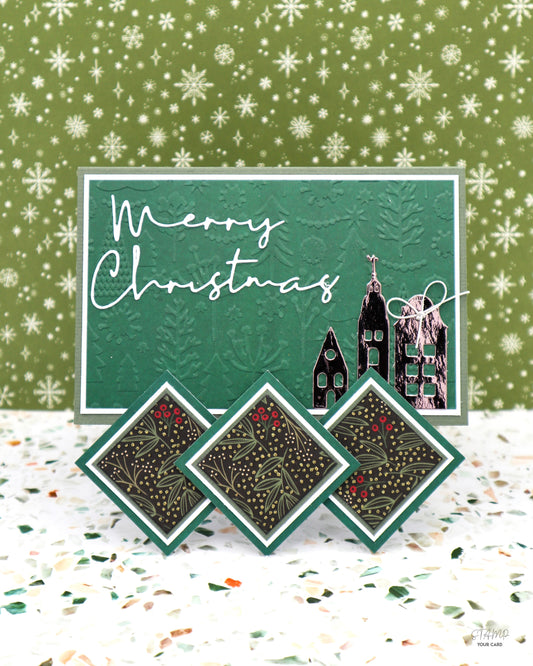 EDLE quadratische Weihnachtskarte