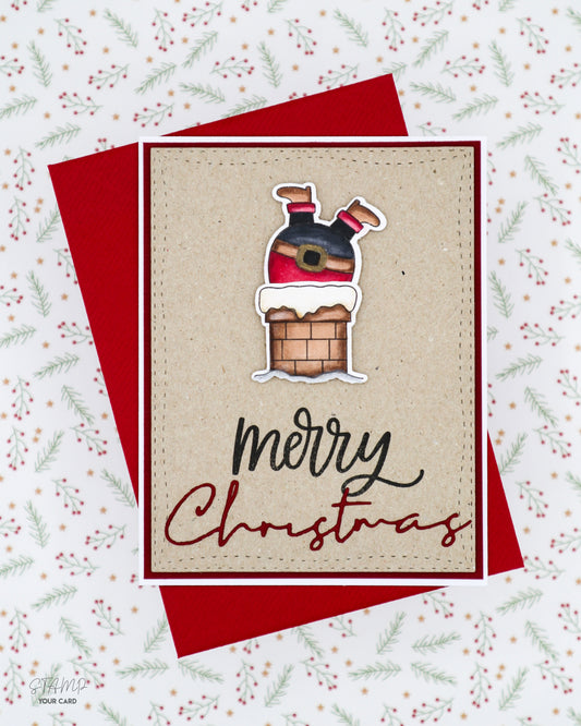 Weihnachtsmann im KAMIN