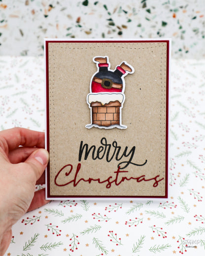 Weihnachtsmann im KAMIN