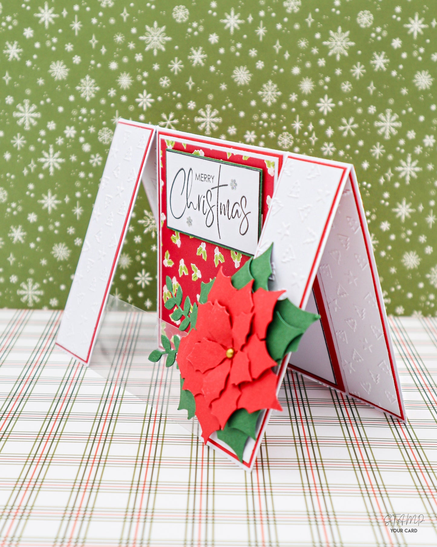 Klappkarte mit Weihnachtsstern