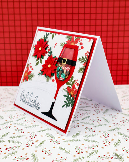 SCHÜTTELKARTE mit SEKTGLAS