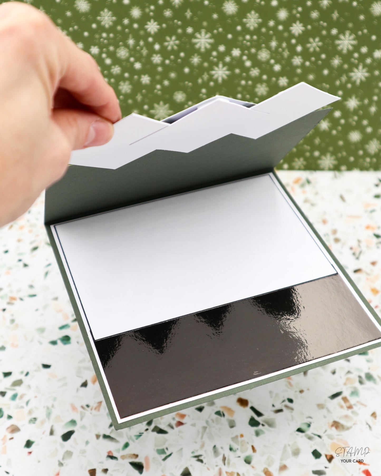 EDLE quadratische Weihnachtskarte