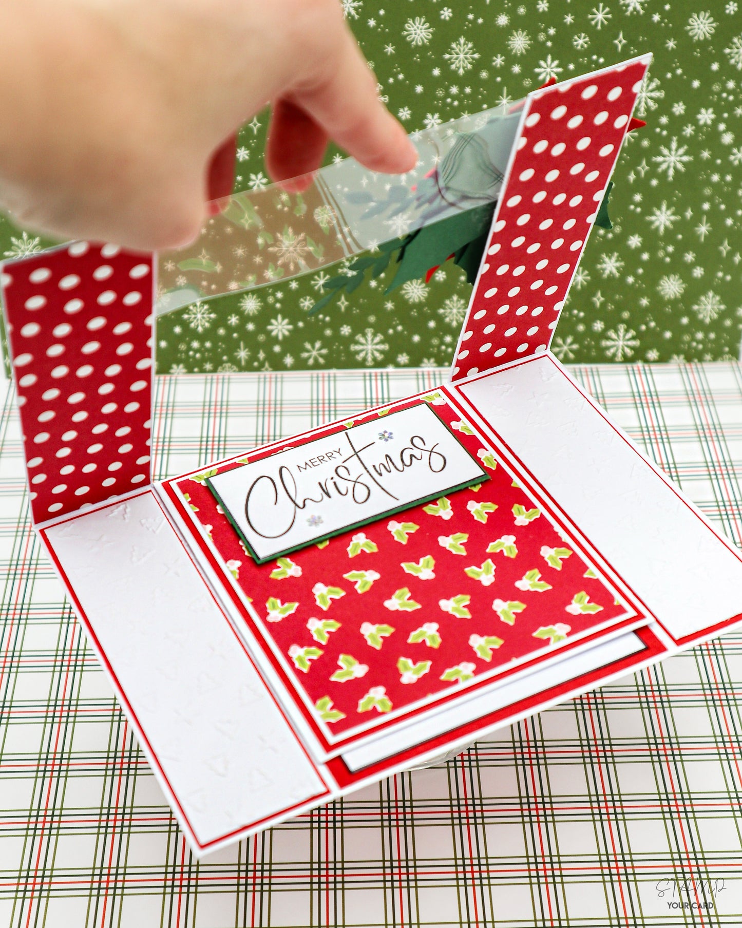 Klappkarte mit Weihnachtsstern