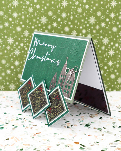 EDLE quadratische Weihnachtskarte