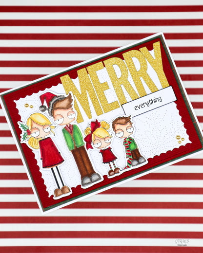 MERRY everything! Lustige Weihnachtskarte