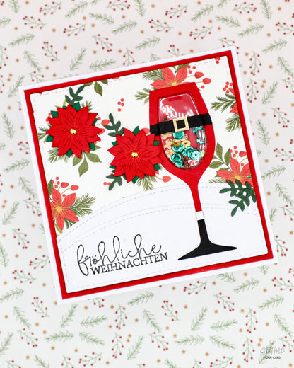 SCHÜTTELKARTE mit SEKTGLAS